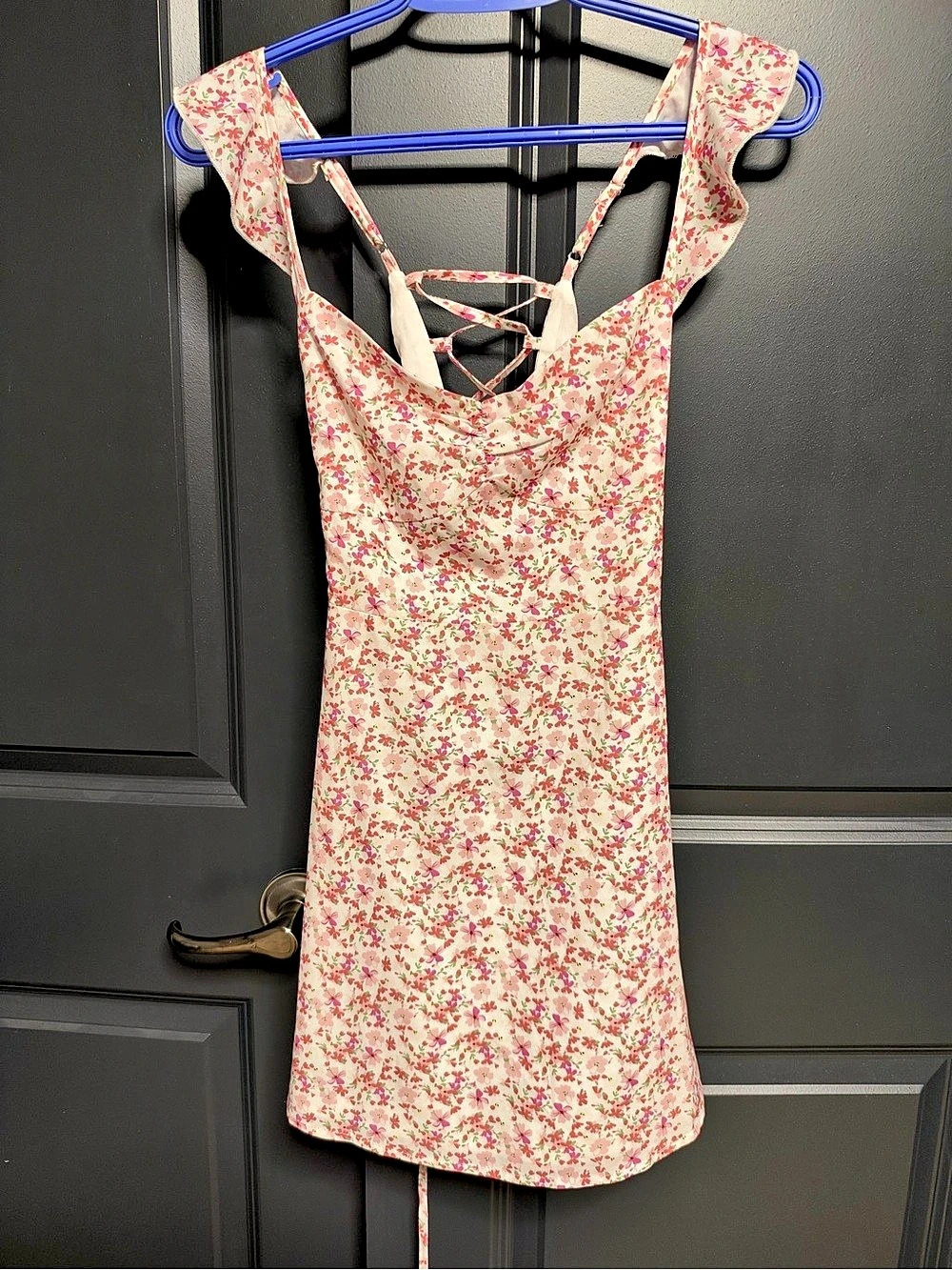 Princess Polly Floral Mini Dress in Pink & White Size XS